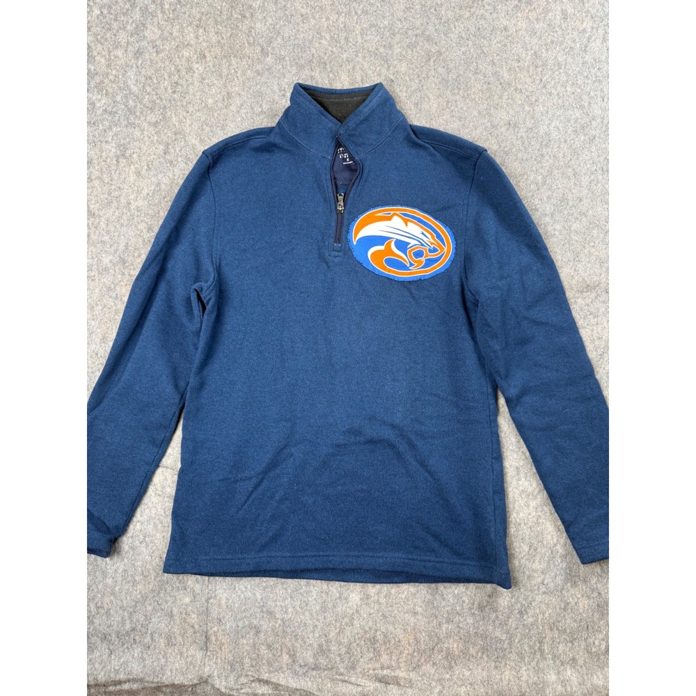 Izod Advantage Performance Mens Small‎ Navy Blue Quarter Zip Cougars Pullover